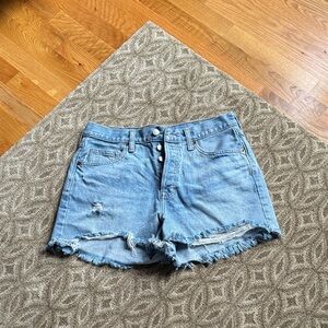 Universal Thread Light Blue Distressed Denim Shorts
